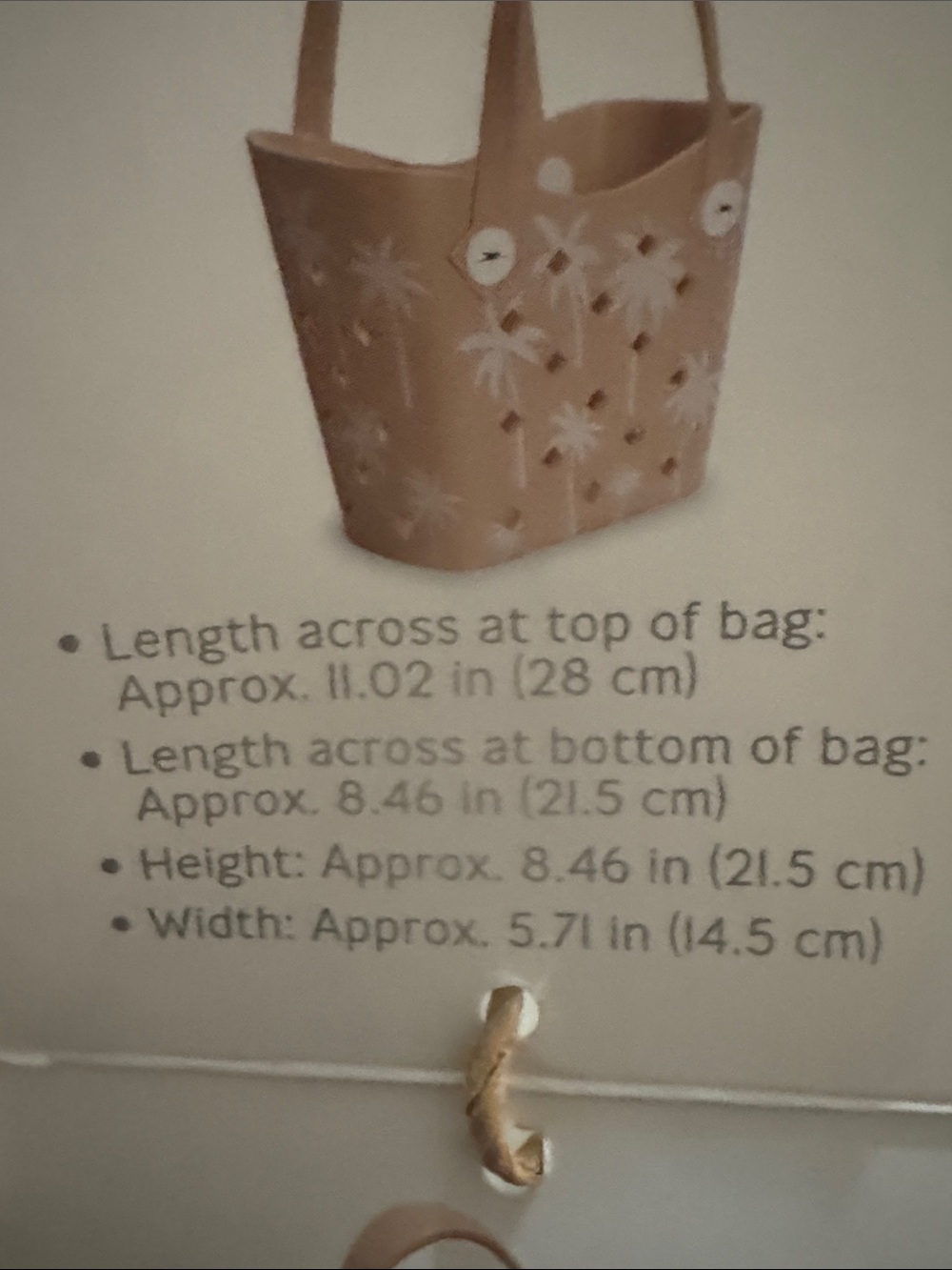 Mini Haul it all Beige Palm-Print Tote Bag - Women - Picture 12 of 14